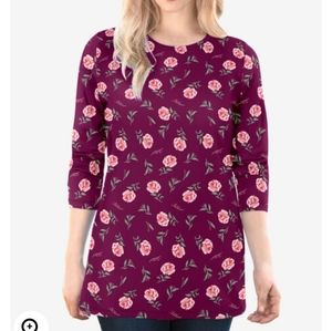 NWT Plus Size Woman Within Tunic T-Shirt, Size 2X, 26-28